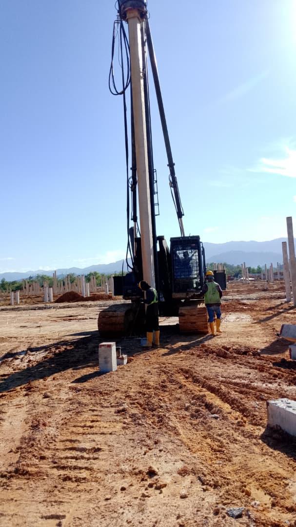 Large-scale piling project